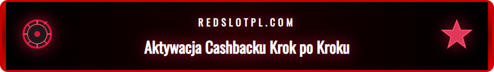Gracz aktywujący promocję Redslot Cashback na swoim koncie.