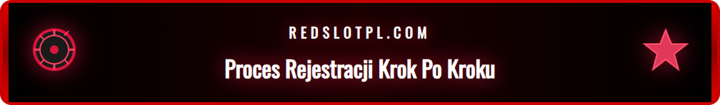 Formularz rejestracyjny na stronie Redslot z polami do wypełnienia.