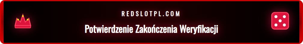 Ekran potwierdzający pomyślne zakończenie procesu Redslot KYC.