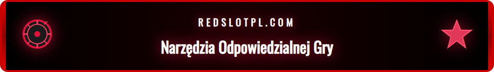 Zrzut ekranu pokazujący narzędzia do odpowiedzialnej gry Redslot.